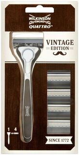 Wilkinson Quattro Titanium Vintage Clampack бритва для мужчин, 1 шт.