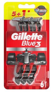 Gillette Blue3 Nitro бритва для мужчин, 6 шт.