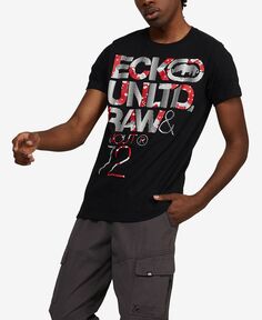 Мужская футболка с рисунком odds in favor Ecko Unltd, черный