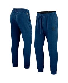 Мужские фирменные спортивные штаны heather deep sea blue seattle kraken authentic pro road jogger Fanatics, мульти