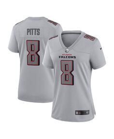 Женское серое джерси kyle pitts atlanta falcons atmosphere fashion game jersey Nike, серый