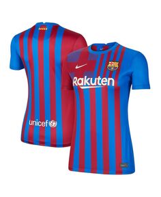 Футболка Nike Women&apos;s Blue Barcelona 2021/22, синий/красный