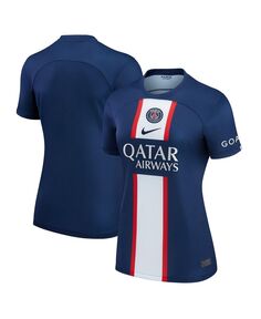 Женская синяя футболка paris saint-germain 2022/23 home replica blank jersey Nike, синий