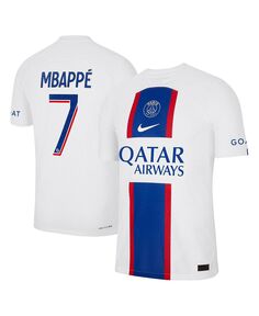 Мужская футболка kylian mbappe white paris saint-germain 2022/23 third vapor match authentic player jersey Nike, белый