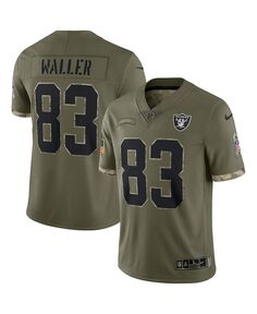 Мужская футболка darren waller olive las vegas raiders 2022 salute to service limited jersey Nike