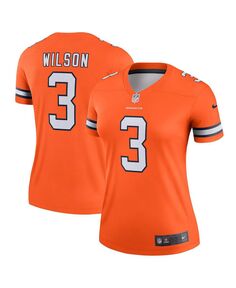 Женская футболка russell wilson orange denver broncos team alternate legend Nike