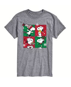Мужская рождественская футболка с коротким рукавом peanuts AIRWAVES, серый