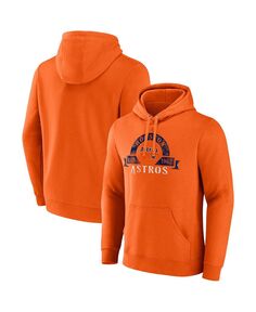 Мужская оранжевая толстовка с капюшоном houston astros utility pullover Majestic