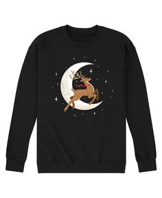 Мужская флисовая футболка reindeer moon fleece AIRWAVES, черный