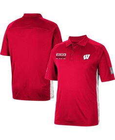 Мужская красная рубашка-поло wisconsin badgers oht в стиле милитари appreciation snow camo рубашка поло Colosseum, красный
