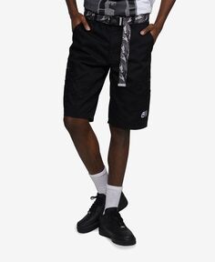 Мужские шорты-карго big and tall zippity do dah со съемным ремнем, комплект из 2 предметов Ecko Unltd, черный