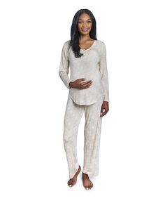 Женский пижамный комплект laina top &amp; pants для беременных и кормящих мам Everly Grey