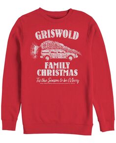 Мужской флисовый пуловер national lampoon christmas vacation в винтажном стиле с круглым вырезом griswold Fifth Sun, красный