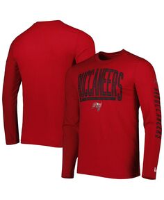 Мужская красная футболка с длинным рукавом tampa bay buccaneers combine authentic home stadium New Era, красный