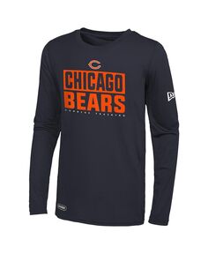 Мужская темно-синяя футболка с длинным рукавом chicago bears combine authentic offsides New Era, синий