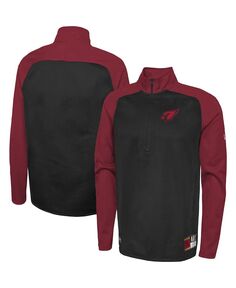 Мужская черная куртка arizona cardinals combine authentic o-line raglan half-zip jacket New Era, черный