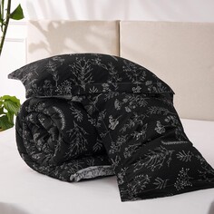 Комплект двуспального постельного белья Bedsure Twin, 2 предмета, черный