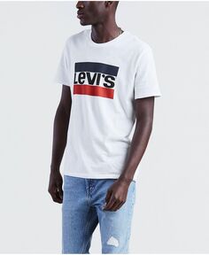 Мужская спортивная футболка с круглым вырезом и логотипом Levi&apos;s, мульти Levis