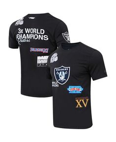 Мужская черная футболка чемпионата las vegas raiders championship Pro Standard, черный