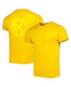 Золотая мужская футболка pittsburgh steelers fast track в тон с яркими акцентами &apos;47 Brand