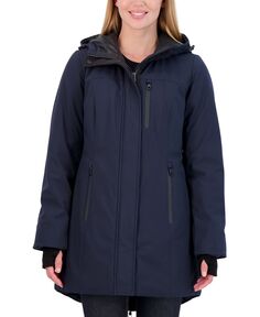 Женское тяжелое пальто из софтшелла Sebby Collection, синий