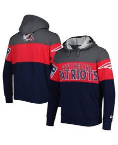 Мужская толстовка с капюшоном: темно-серый, темно-синий new england patriots extreme pullover Starter, мульти