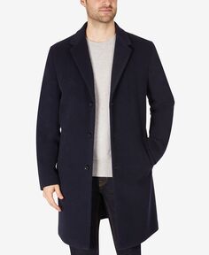 Мужское пальто addison из смесовой шерсти с отделкой Tommy Hilfiger, синий