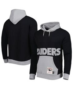 Мужская черная толстовка с капюшоном las vegas raiders big face 5.0 pullover Mitchell &amp; Ness, черный