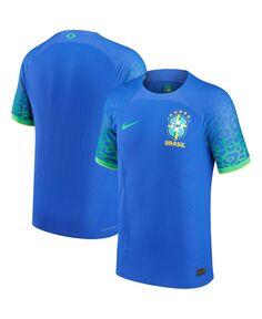 Мужская синяя футболка сборной бразилии 2022/23 на выезде vapor match, аутентичная пустая майка Nike, синий
