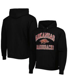 Мужская черная толстовка с капюшоном arkansas razorbacks high motor pullover Champion, черный