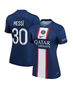 Женская футболка lionel messi blue paris saint-germain 2022/23 home replica player jersey Nike, синий