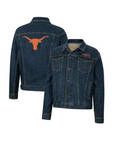 Мужская джинсовая куртка на пуговицах в стиле ретро x wrangler navy texas longhorns Colosseum, синий
