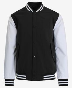 Мужская легкая университетская куртка Spire By Galaxy, черно-белый