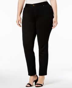 Узкие брюки понте больших размеров, созданные для macy&apos;s INC International Concepts, мульти