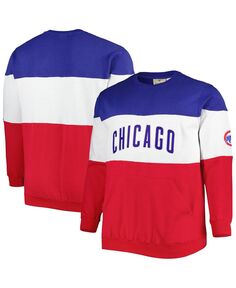 Мужская толстовка royal, red chicago cubs big and tall pullover sweatshirt Profile, мульти