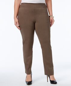Узкие брюки большого размера с контролем живота без застежек, созданные для macy&apos;s JM Collection, мульти