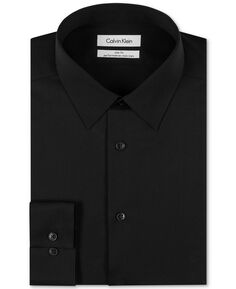 Мужская классическая рубашка slim fit non iron performance с воротником в елочку Calvin Klein, черный