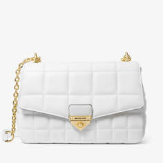 Сумка кросс-боди Michael Michael Kors SoHo Extra-Large Quilted Leather, белый