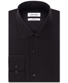 Мужская классическая рубашка calvin klein steel classic-fit non-iron performance с воротником в елочку Calvin Klein, черный
