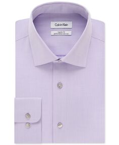 Мужская классическая рубашка calvin klein steel classic-fit non-iron performance с воротником в елочку Calvin Klein, сиреневый