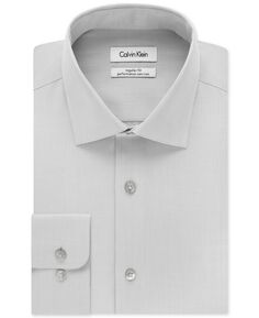 Мужская классическая рубашка calvin klein steel classic-fit non-iron performance с воротником в елочку Calvin Klein