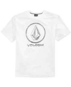 Мужская футболка с логотипом и графическим принтом corpo push Volcom, белый