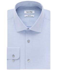 Мужская классическая рубашка calvin klein steel classic-fit non-iron performance с воротником в елочку Calvin Klein, синий