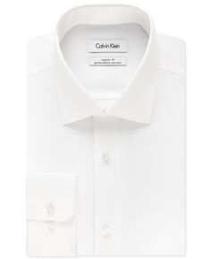 Мужская классическая рубашка calvin klein steel classic-fit non-iron performance с воротником в елочку Calvin Klein, белый