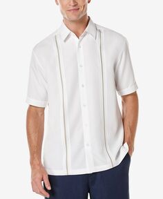 Мужская рубашка с короткими рукавами и контрастной строчкой Cubavera, белый