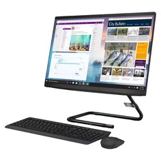 Моноблок Lenovo IdeaCentre, 23.8″ Сенсорный, 8Гб/1.128Тб, i5 10400T, Radeon 625, черный, английская/арабская клавиатура