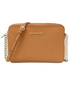 Кожаная сумка через плечо jet set east west Michael Kors, мульти