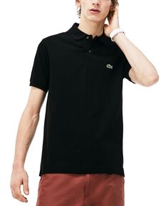 Мужская рубашка-поло classic fit l.12.12 с коротким рукавом Lacoste, черный