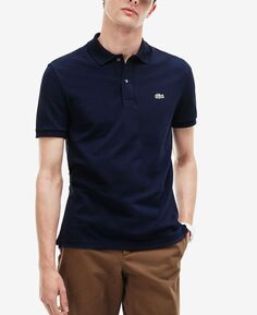 Мужская рубашка-поло classic fit l.12.12 с коротким рукавом Lacoste, темно-синий