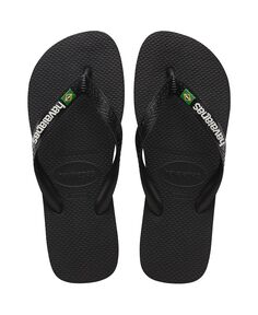 Мужские шлепанцы с логотипом brazil logo Havaianas, черный